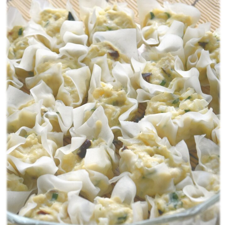 レンジ蒸しで簡単!鶏挽き肉の焼売